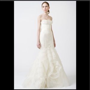 Vera Wang Couture Fawn Wedding Dress Gown